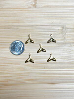 Golden Fishtail Stainless Steel Charm ea