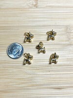 Gold Dog Charm ea