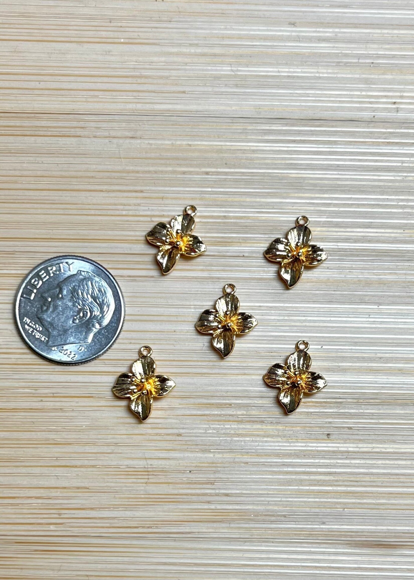12mm GP Flower Charm ea