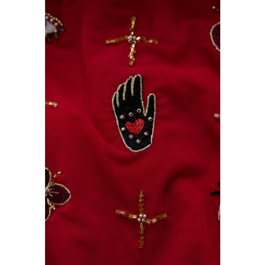 Santa Muerte Panty With Leg Straps