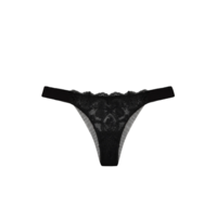 A La Rose Embroidered Tulle Thong