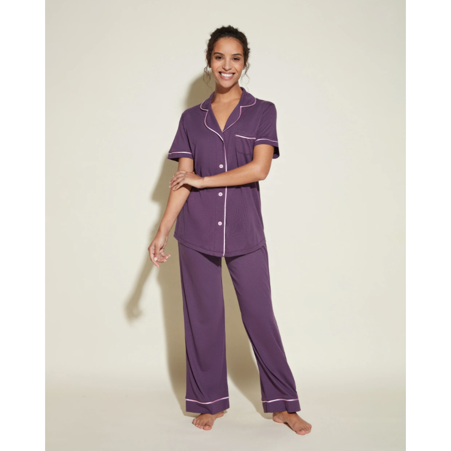 Bella Short Sleeve Top & Pant PJ Set - Bellefleur Lingerie Boutique