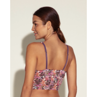Never Say Never Printed Plungie Longline Bralette