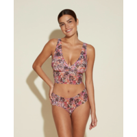 Never Say Never Printed Plungie Longline Bralette