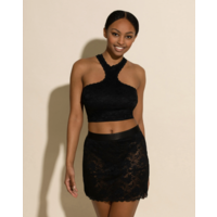 Never Say Never Halter Cropped Camisole