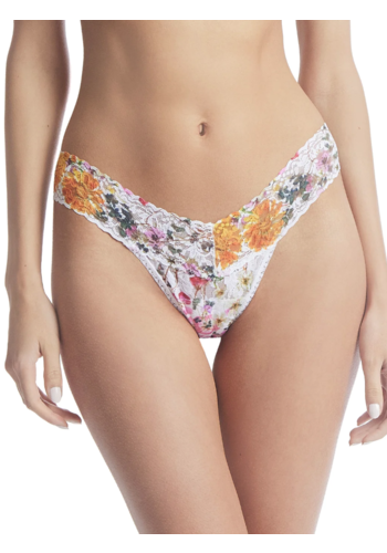 Signature Lace Printed Low Rise Thong 