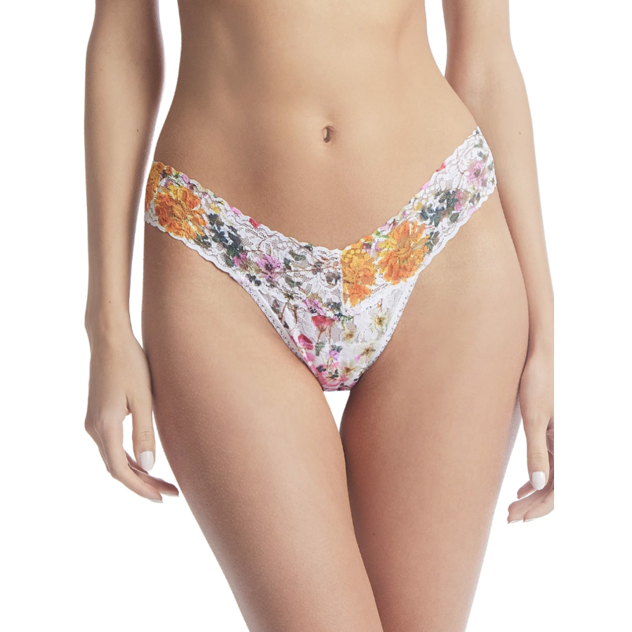Signature Lace Printed Low Rise Thong