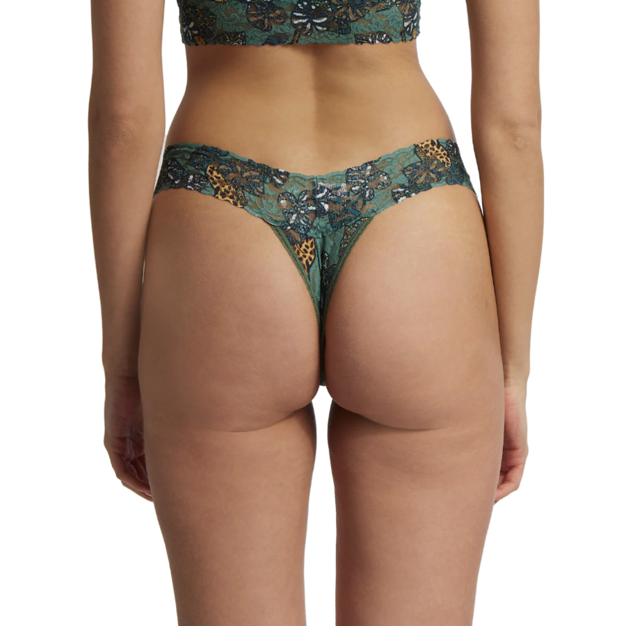 Signature Lace Printed Low Rise Thong