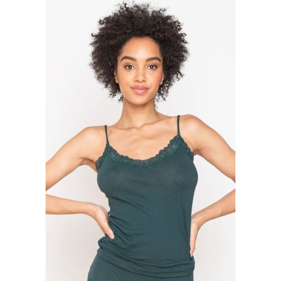 Organic Cotton Lace Cami