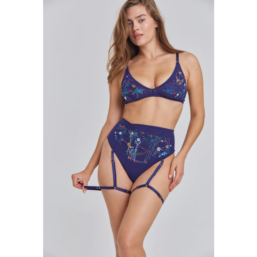 Enchanted Forest High Waist Panty With Leg Straps