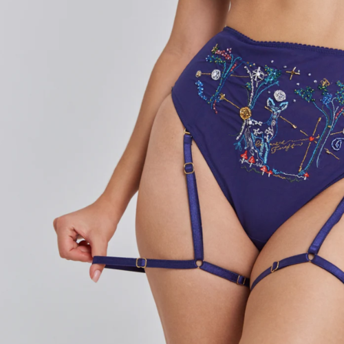 Enchanted Forest High Waist Panty With Leg Straps 
