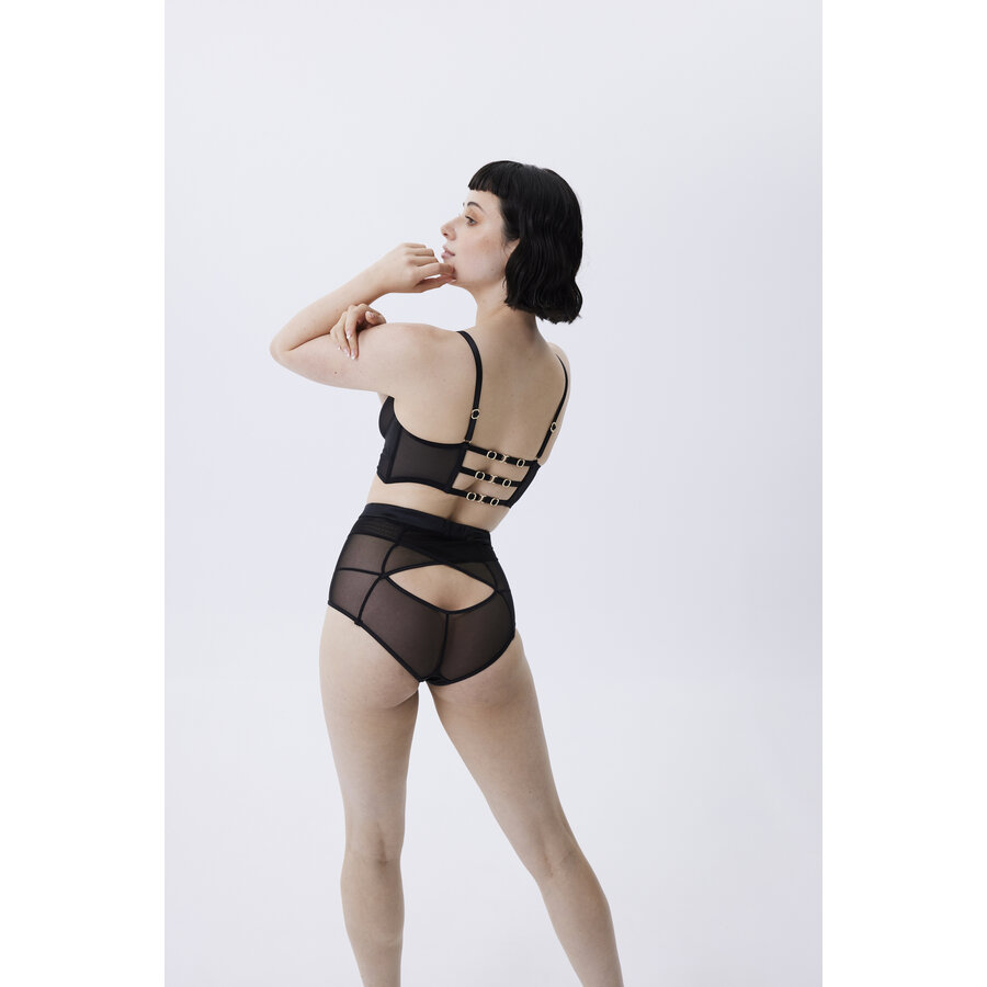 Bold High Waisted Brief with Detachable Suspenders