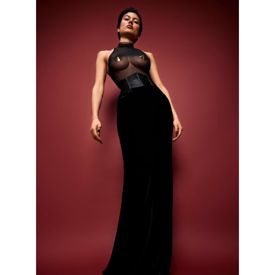 Signature Mesh High Neck Bodysuit