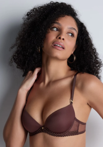 Sheer Emotion Moulded Plunge Bra 