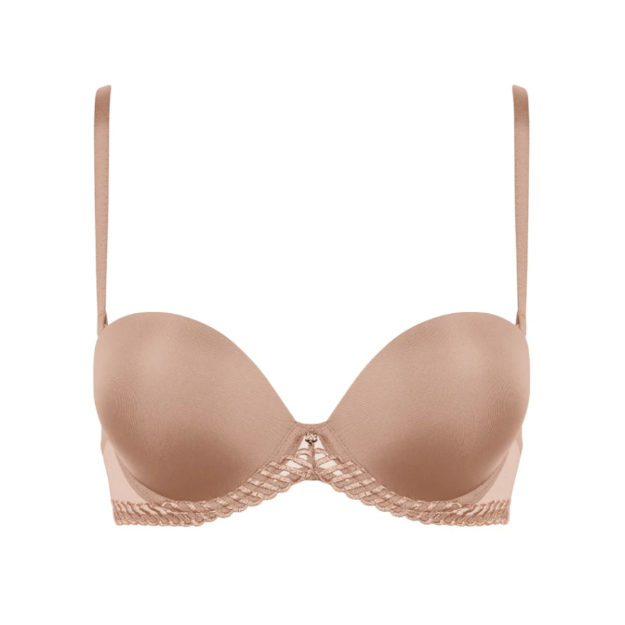 Sheer Emotion Plunging Bandeau Bra