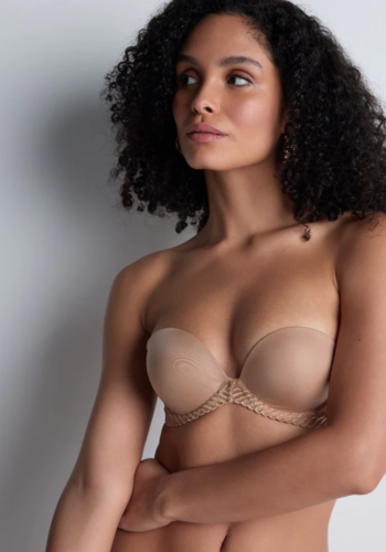 Sheer Emotion Plunging Bandeau Bra 