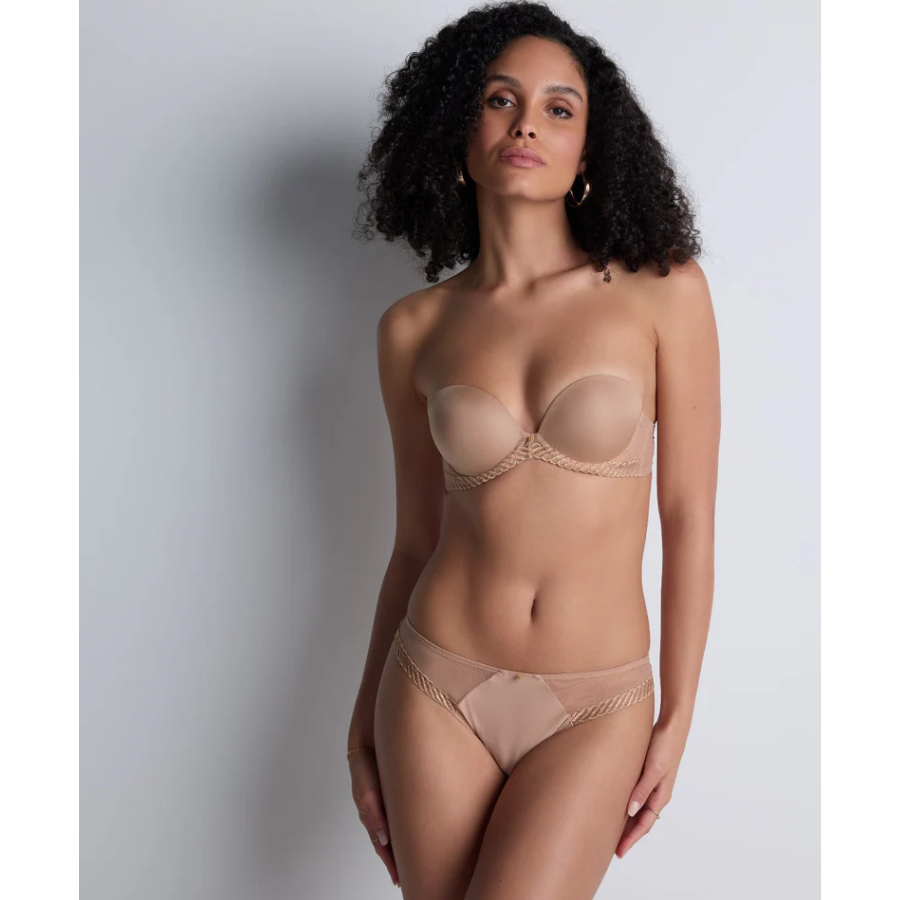 Sheer Emotion Plunging Bandeau Bra
