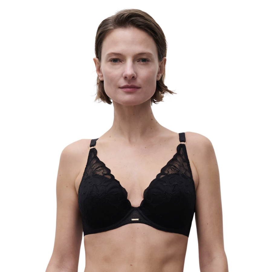 Fleurs Lace Plunge Contour Bra