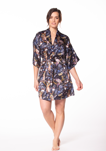 Darwin Silk Short Robe 
