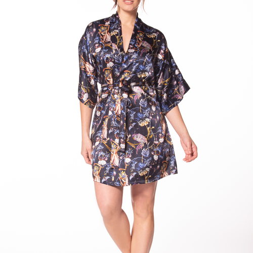 Darwin Silk Short Robe 