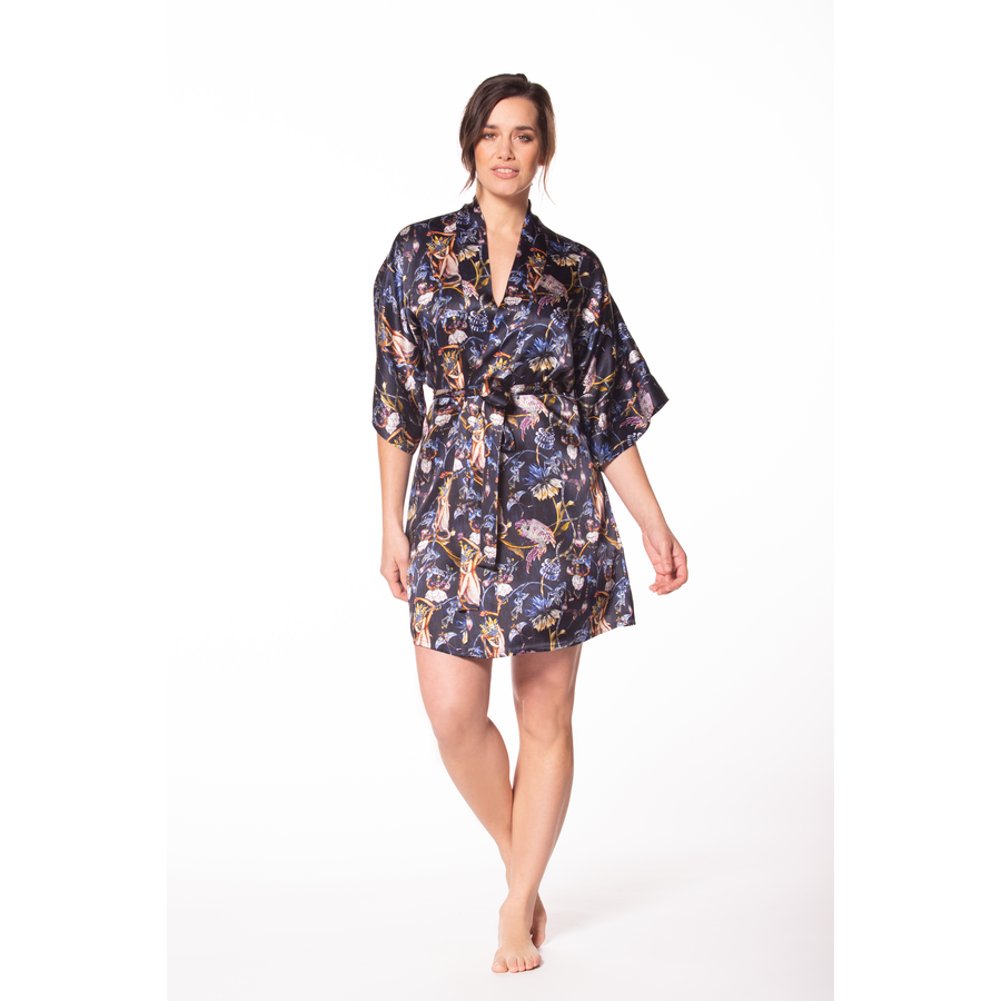 Darwin Silk Short Robe