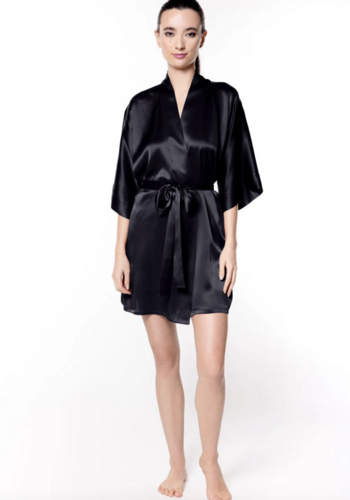 Garbo Short Silk Robe 