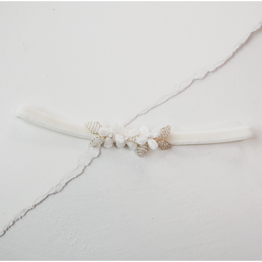 Velvet Flower Leg Garter