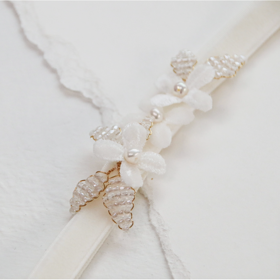 Velvet Flower Garter
