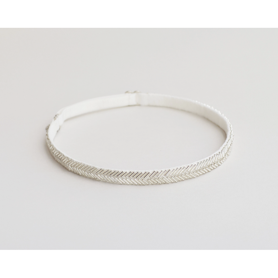 Herringbone Bridal Wedding Leg Garter