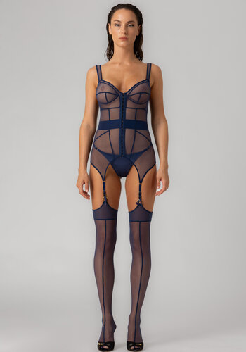 Hold-Up Mesh Stockings & Garter Belt 