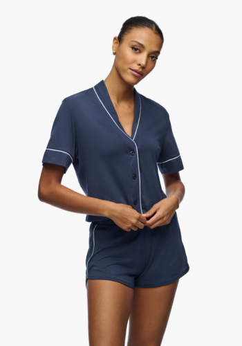Pima Lusso Short Sleeve & Shorts PJ Set 
