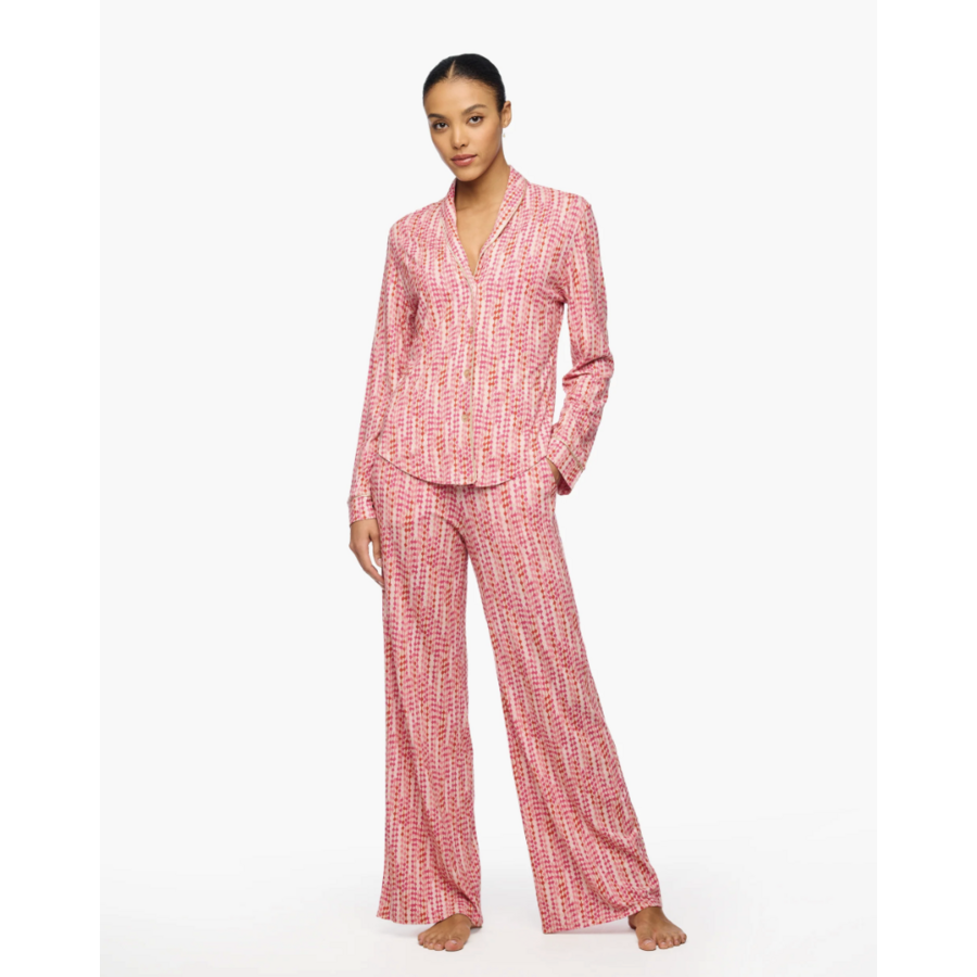 Pima Lusso Printed Top & Pants PJ Set