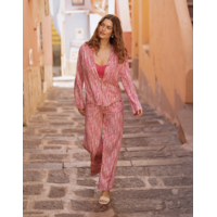 Pima Lusso Printed Top & Pants PJ Set