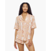 COSABELLA Pima Lusso Printed Short Sleeve & Shorts PJ Set