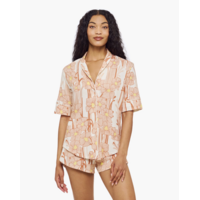 Pima Lusso Printed Short Sleeve & Shorts PJ Set