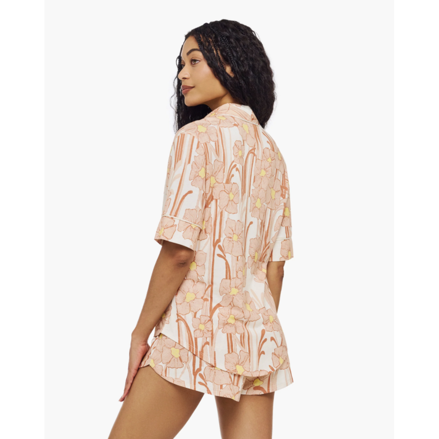 Pima Lusso Printed Short Sleeve & Shorts PJ Set