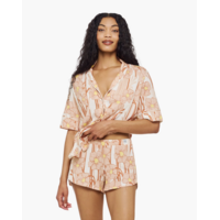 Pima Lusso Printed Short Sleeve & Shorts PJ Set
