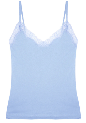 Organic Cotton With Lace Trimmed Cami With Adjustable Strap 