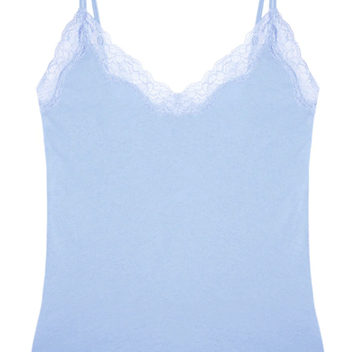 Organic Cotton With Lace Trimmed Cami With Adjustable Strap 