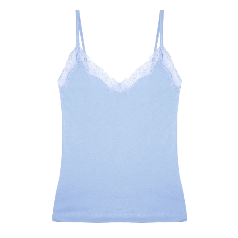 Organic Cotton With Lace Trimmed Cami With Adjustable Strap