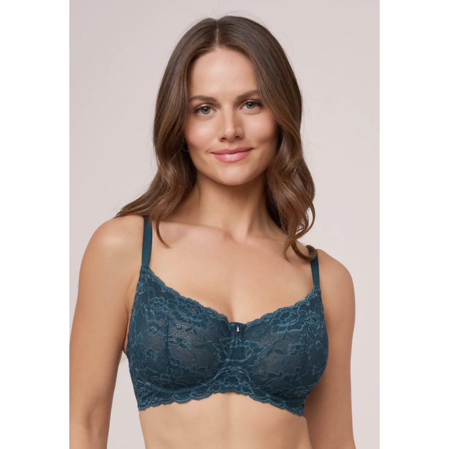 Deep Spruce Flirt Demi Lace Bra