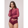 MONTELLE Vixen Mesh Top & Panty Set With High-Waist Brief