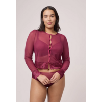 Vixen Mesh Top & Panty Set With High-Waist Brief