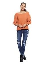 AP Denim Dolman Sleeve Sweater with detail stitching 2 colors
