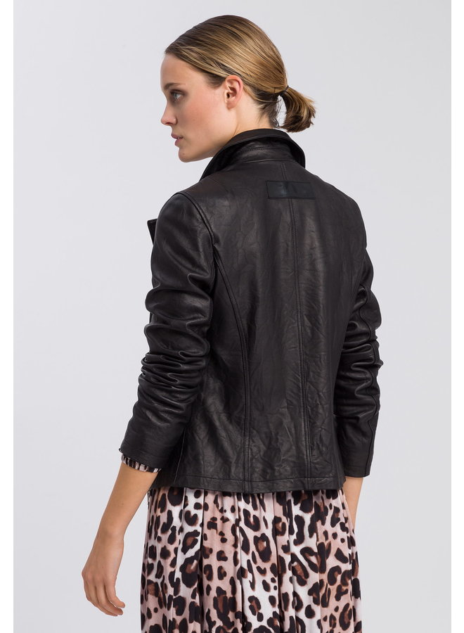 Jacket de cuir - noir