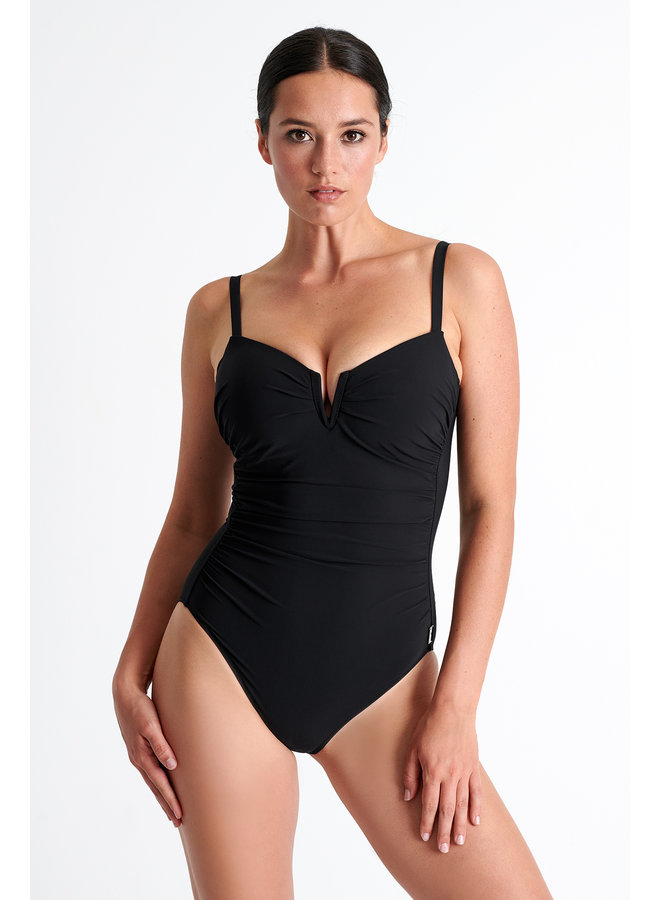 Maillot une-pièce élégant 42260-01 Caviar