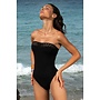 Maillot 1 pièce - Ajourage couture noir