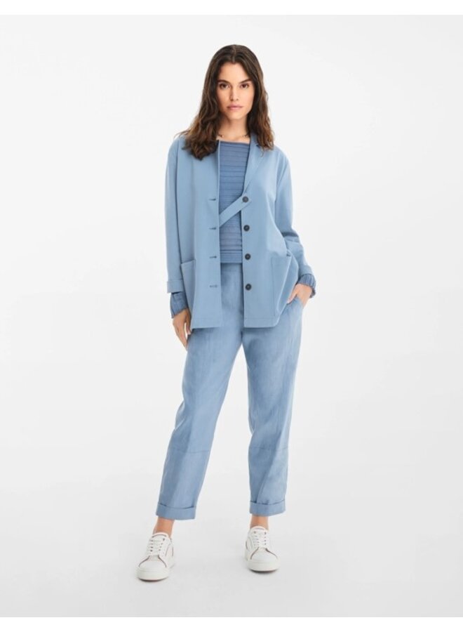 PULL sans couture, court - steel blue