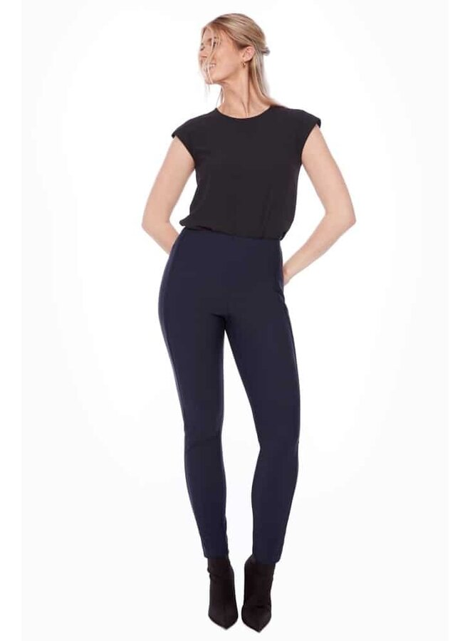 PANTALON SLIM PONTE - navy
