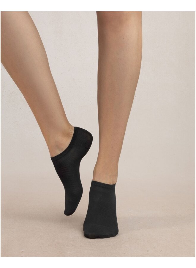 Socquettes Fil D'Ecosse Noir